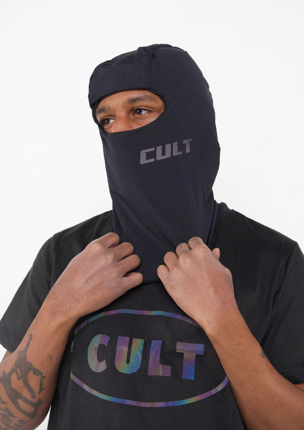 Reflective Cult logo ski mask