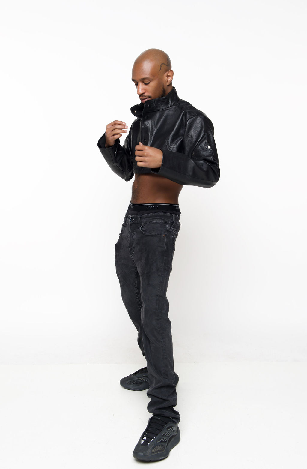 Leather Cropped Jacket