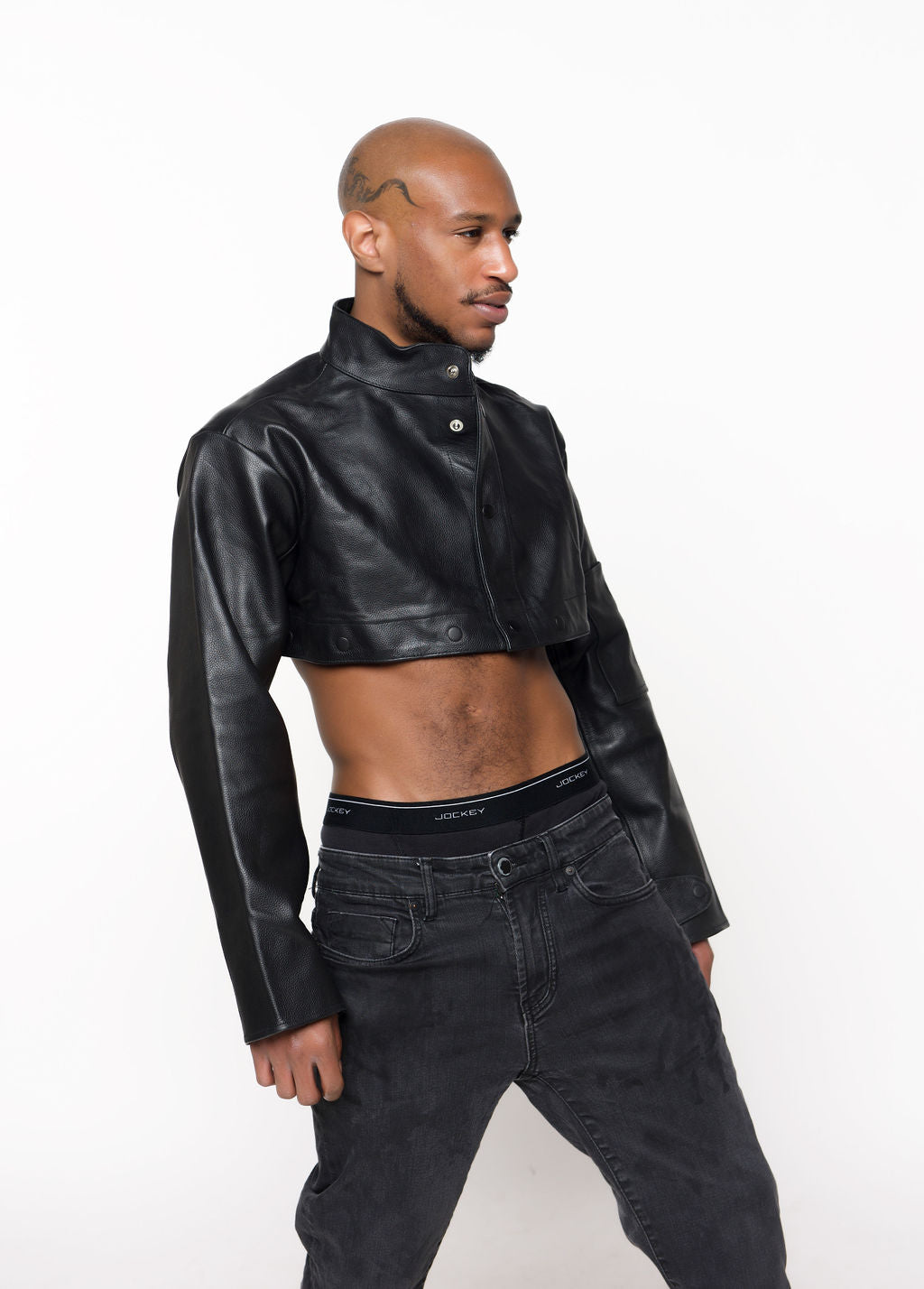 Leather Cropped Jacket