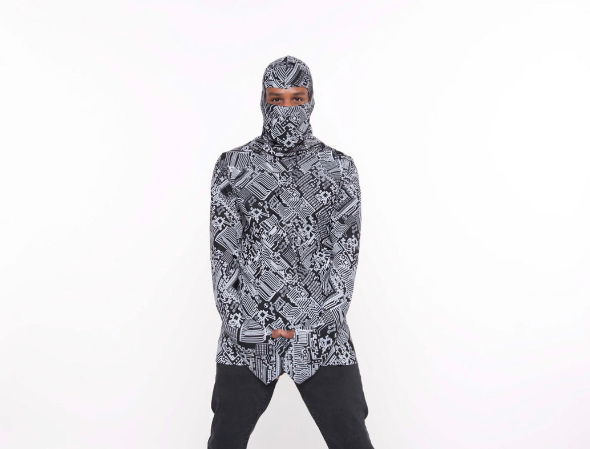 Circuit Print Long Sleeve Shirt