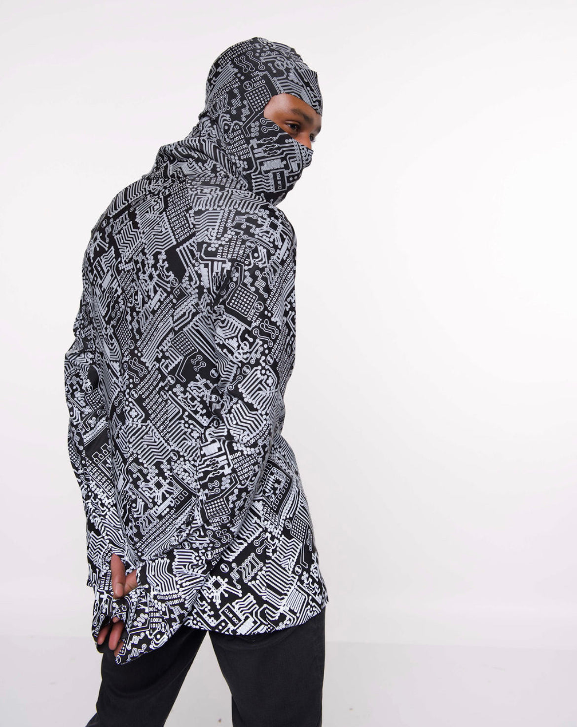 Circuit Print Long Sleeve Shirt