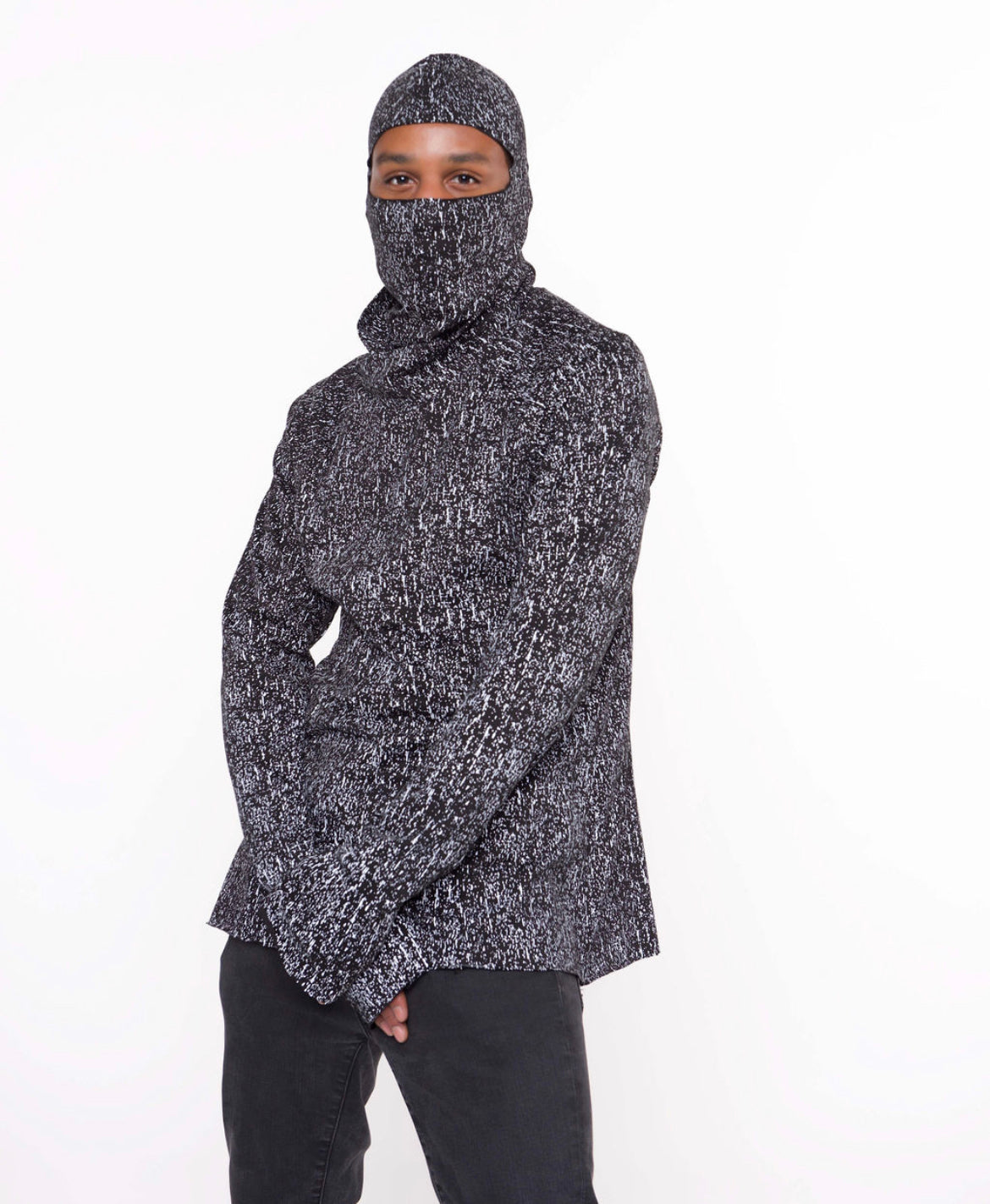 Silver Rain Print Long Sleeve Shirt