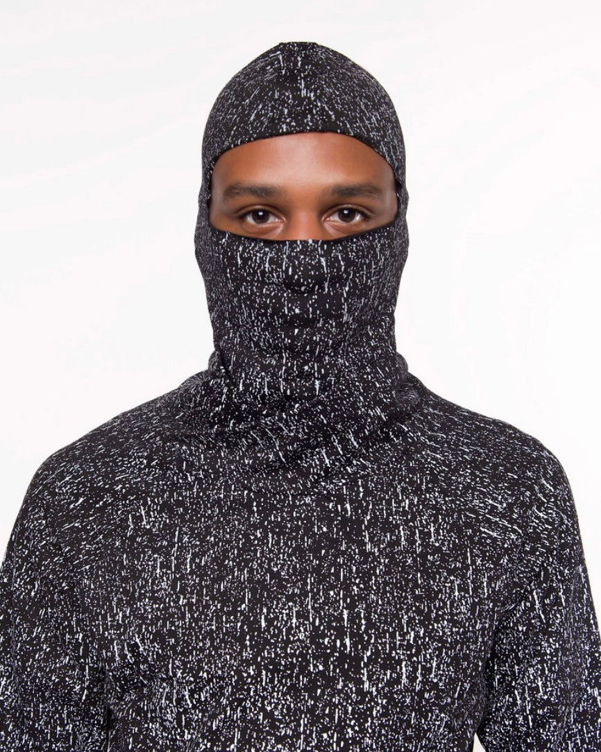 Silver Rain Drop Printed Ski-Mask Balacalava