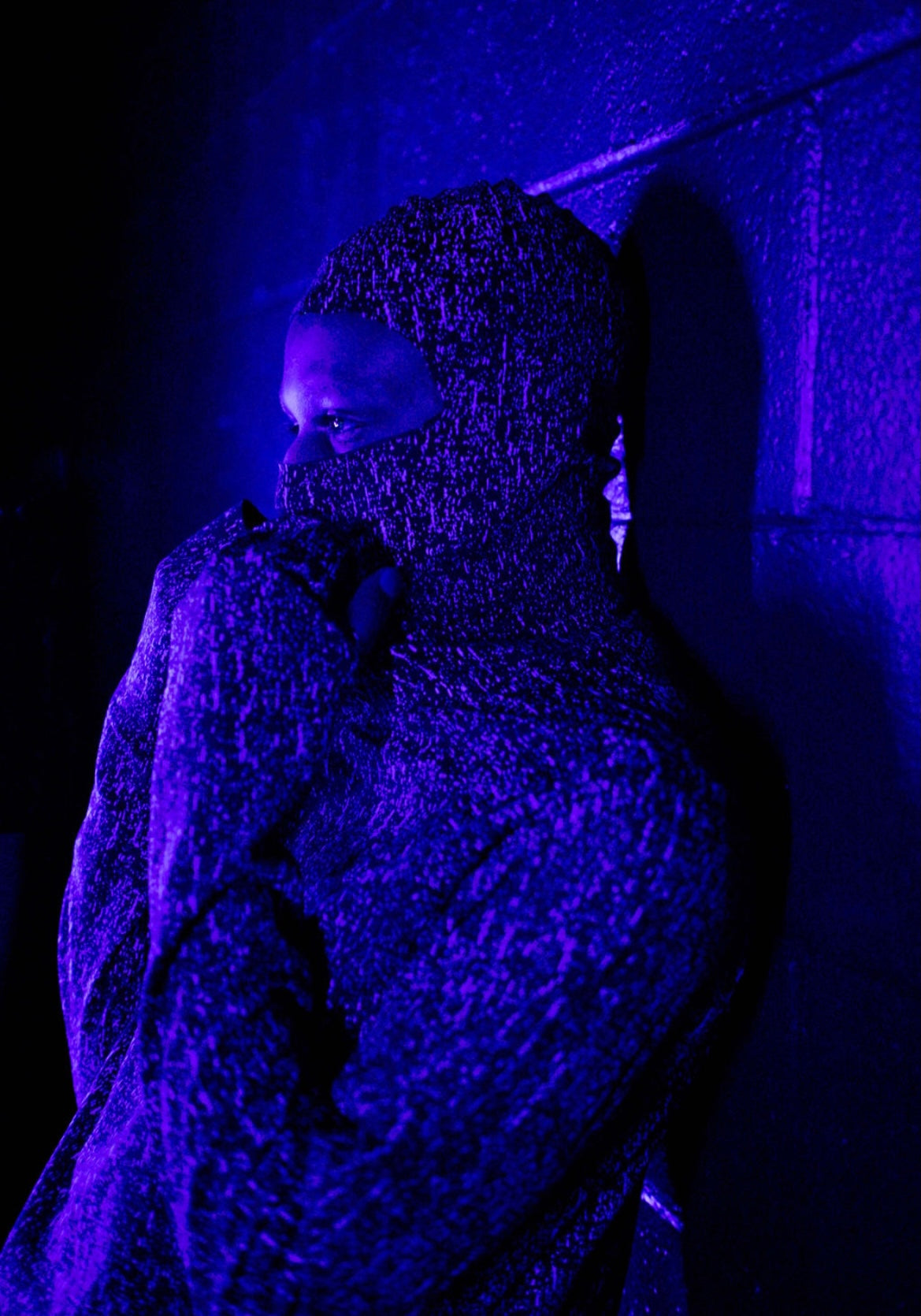 Silver Rain Drop Printed Ski-Mask Balacalava